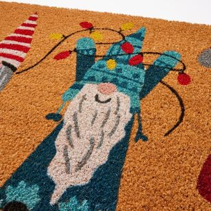 Soren Gnome Coir Doormat 45 x 75 cm Multicoloured