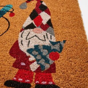 Soren Gnome Coir Doormat 45 x 75 cm Multicoloured