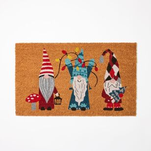 Soren Gnome Coir Doormat 45 x 75 cm Multicoloured