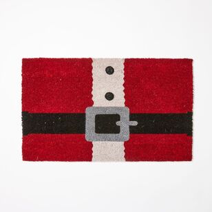 Soren Santa Coir Doormat 45 x 75 cm Red