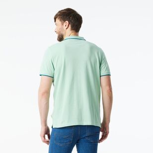 JC Lanyon Men's Elwich Chest Stripe Polo Shirt Green