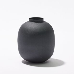 Soren 15 cm Textured Vase Black