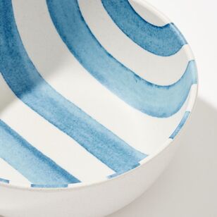 Smith + Nobel Terrazzo Stripe Melamine + Bamboo Bowl Blue