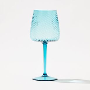 Smith + Nobel Terrazzo Optic Swrl Acrylic Wine Glass Teal