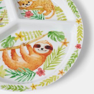 Smith + Nobel Jungle Sloth Kids Melamine Divided Plate