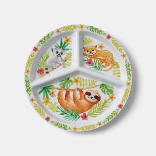 Smith + Nobel Jungle Sloth Kids Melamine Divided Plate