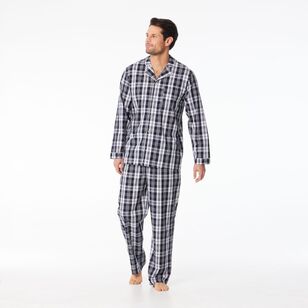 Nic Morris Men's Cotton Poplin Long PJ Set Check