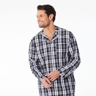 Nic Morris Men's Cotton Poplin Long PJ Set Check