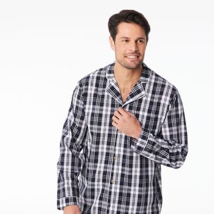 Nic Morris Men's Cotton Poplin Long PJ Set Check