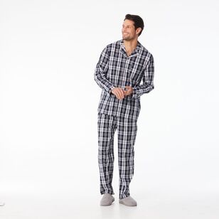 Nic Morris Men's Cotton Poplin Long PJ Set Check