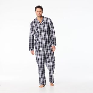 Nic Morris Men's Cotton Poplin Long PJ Set Check