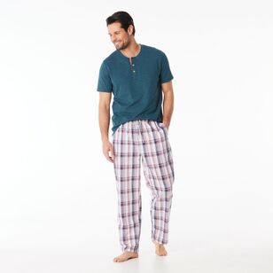 Nic Morris Men's Cotton Poplin PJ Pants Red Check