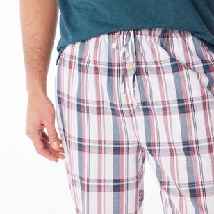 Nic Morris Men's Cotton Poplin PJ Pants Red Check