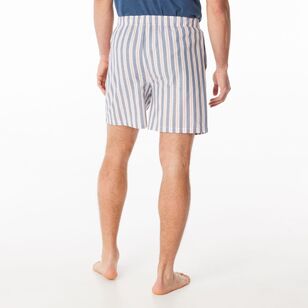 Nic Morris Men's Woven Cotton Stripe Sleep Shorts Stripe