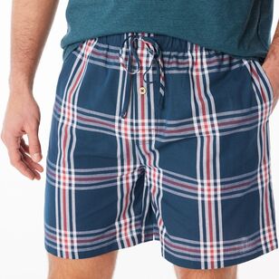 Nic Morris Men's Woven Cotton Check Sleep Shorts Check