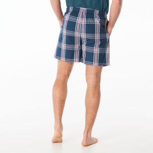 Nic Morris Men's Woven Cotton Check Sleep Shorts Check