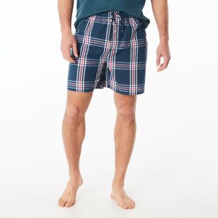 Nic Morris Men's Woven Cotton Check Sleep Shorts Check