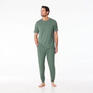 Nic Morris Men's Bamboo Knit Tee Dark Green