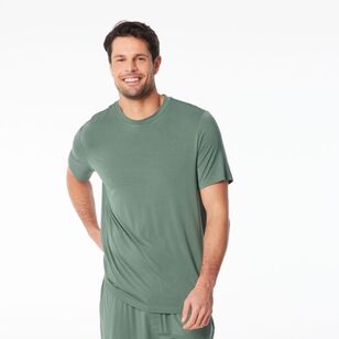 Nic Morris Men's Bamboo Knit Tee Dark Green