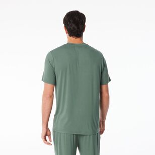 Nic Morris Men's Bamboo Knit Tee Dark Green