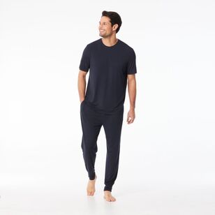 Nic Morris Men's Bamboo Knit Tee Dark Navy