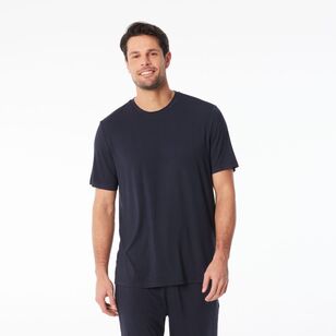 Nic Morris Men's Bamboo Knit Tee Dark Navy