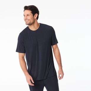 Nic Morris Men's Bamboo Knit Tee Dark Navy