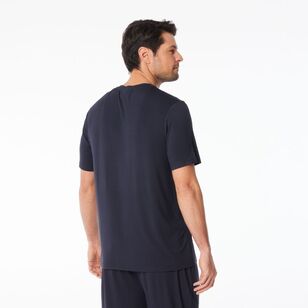 Nic Morris Men's Bamboo Knit Tee Dark Navy