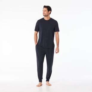 Nic Morris Men's Bamboo Knit Tee Dark Navy