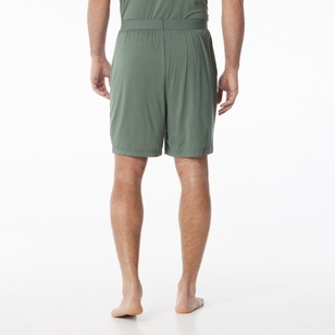 Nic Morris Men's Bamboo Knit Shorts Dark Green