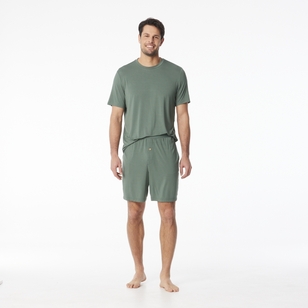 Nic Morris Men's Bamboo Knit Shorts Dark Green