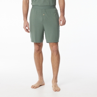 Nic Morris Men's Bamboo Knit Shorts Dark Green