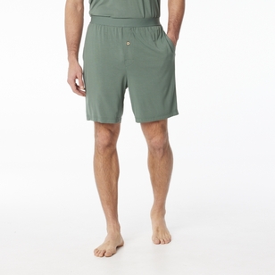 Nic Morris Men's Bamboo Knit Shorts Dark Green