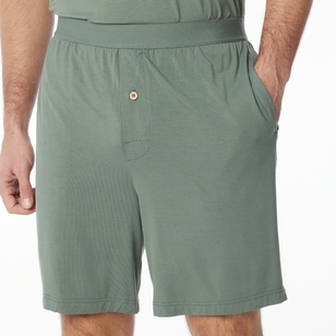 Nic Morris Men's Bamboo Knit Shorts Dark Green