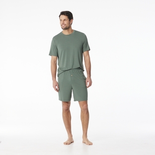 Nic Morris Men's Bamboo Knit Shorts Dark Green