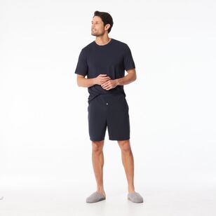 Nic Morris Men's Bamboo Knit Shorts Dark Navy