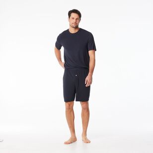 Nic Morris Men's Bamboo Knit Shorts Dark Navy