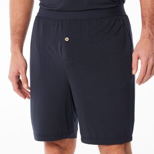 Nic Morris Men's Bamboo Knit Shorts Dark Navy