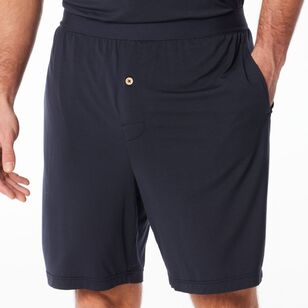 Nic Morris Men's Bamboo Knit Shorts Dark Navy