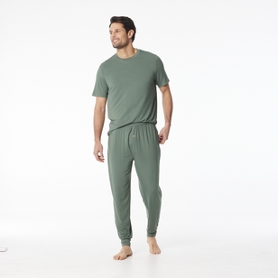 Nic Morris Men's Bamboo Knit Pants Dark Green