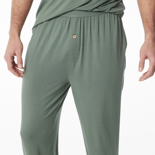 Nic Morris Men's Bamboo Knit Pants Dark Green