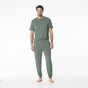 Nic Morris Men's Bamboo Knit Pants Dark Green