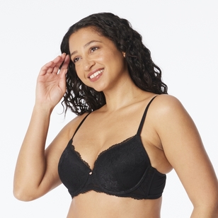 Sash & Rose Women's Sage Lace & Micro Contour Bra Black