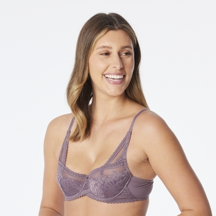 Sash & Rose Women's Kara Lace Contour Bra Dark Purple