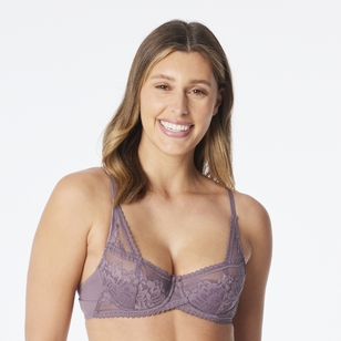 Sash & Rose Women's Kara Lace Contour Bra Dark Purple