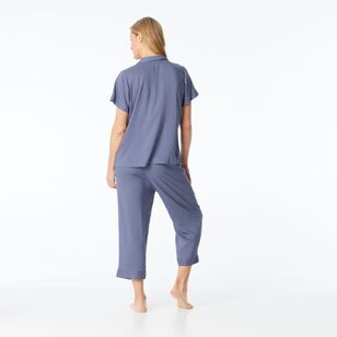 Sash & Rose Women's Linen Viscose PJ Set Grey