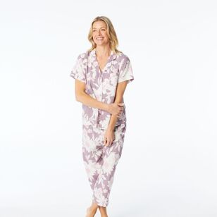 Sash & Rose Women's Linen Viscose Floral Print PJ Set Floral Print