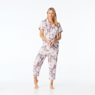 Sash & Rose Women's Linen Viscose Floral Print PJ Set Floral Print