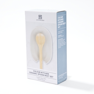 Smith + Nobel Colour Kitchen Ceramic Spoon Rest Set Almond