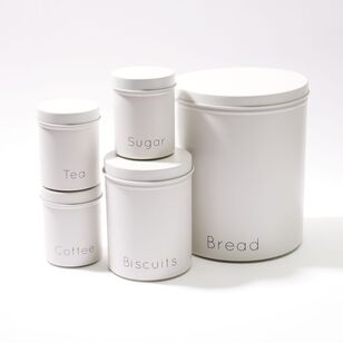 Smith + Nobel 5 Piece Metal Canister Set Almond